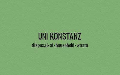 Uni Konstanz disposal-of-household-waste